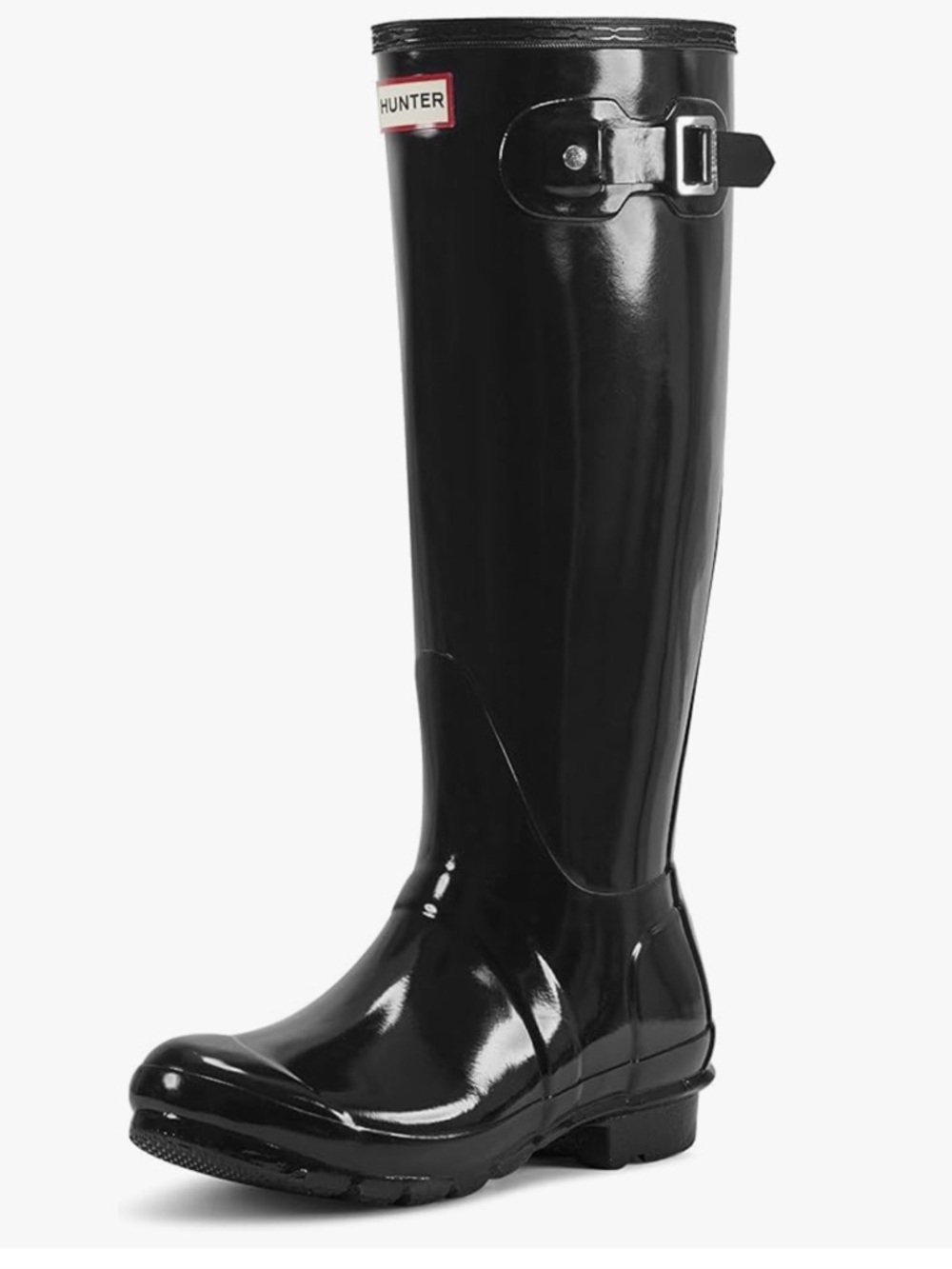 Hunter Original Black Tall Gloss Rain Boots sz 11/43